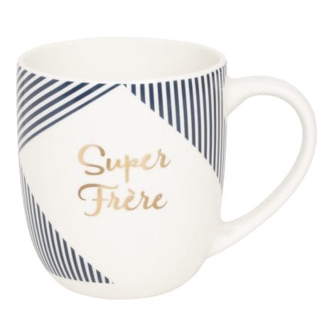 DRAEGER PARIS | Tasse en céramique “Super frère” | Cadeau original pour ado, famille, ami, collègue | Coffret cadeau.