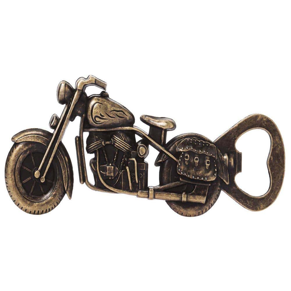 Ritte Décapsuleur de Moto, Tire-Bouchon à Bière en Métal, Décapsuleur de Moto Vintage, Décapsuleur de Moto en Métal pour Bar Party, Jeu à Boire, Cadeaux pour Hommes (Jaune)