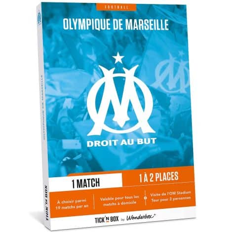 Tick’n Box – Coffret Cadeau – Divertissement – OM – Billets Valables pour Un Match À Domicile. (Exclusions: Coupes)