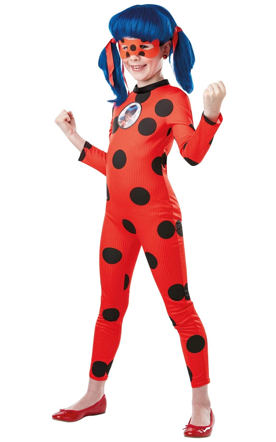 RUBIES - Déguisement MIRACULOUS Officiel Ladybug pour enfants - Taille 9-10 ans - Costume d'héroïne Tikki Lady Bug - Costume avec masque, idéal pour Carnaval, Halloween ou cadeau de Noël