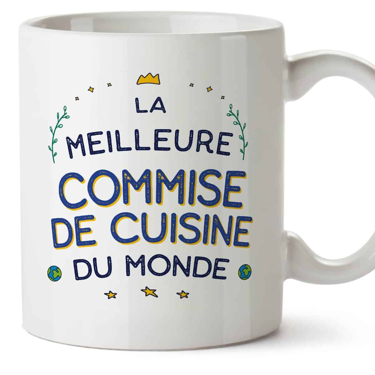 MUGFFINS Tasses pour COMMISE DE CUISINE - En Français - Cadeau original pour COMMISE DE CUISINE femme - Meilleur du Monde - 11 oz / 330 ml