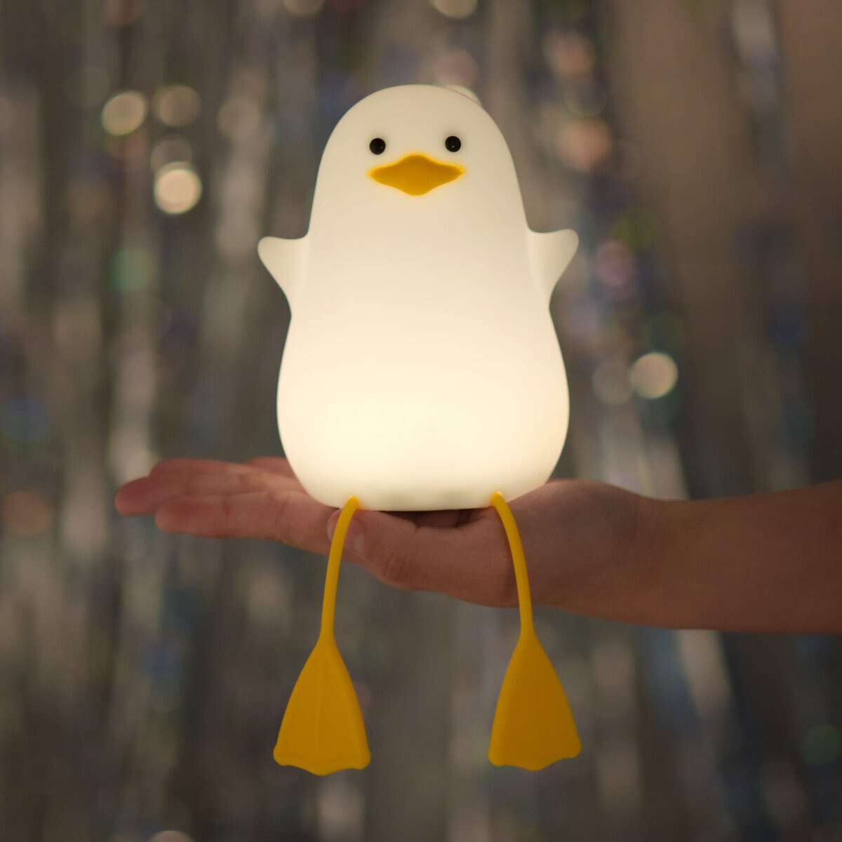 Veilleuse mouette mignonne, cadeau YuanDian pour bébés, veilleuse de pépinière, décor de chambre Kawaii, veilleuse en silicone pour enfants et tout-petits.