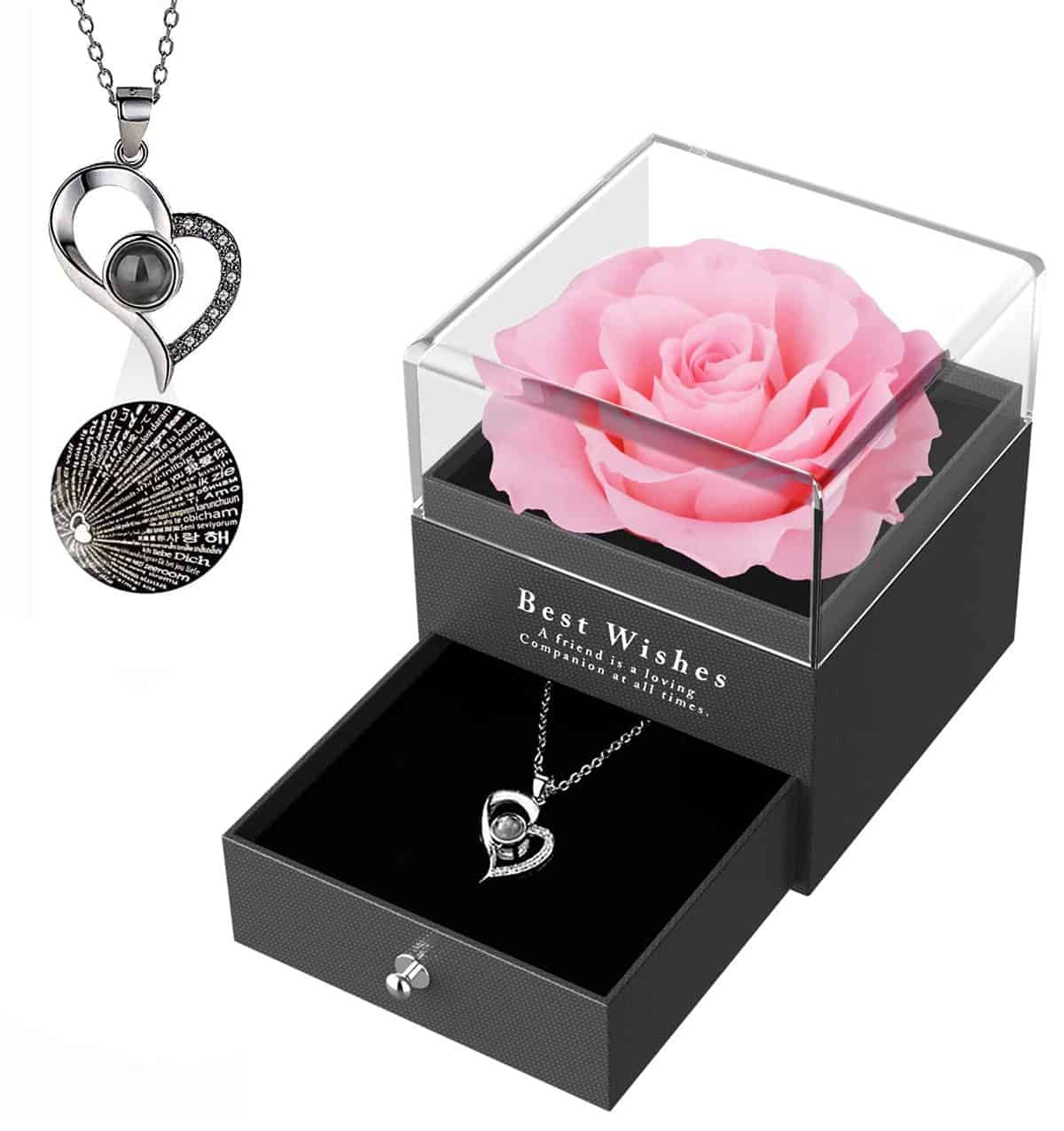 MONODEAL Cadeau Femme idee Cadeau Femme, Rose Eternelle Idée Cadeau Femme, Cadeaux Femme Cadeaux Noël Cadeaux Anniversaire Femme Couple Cadeau Romantique pour Elle Saint Valentin Rouge (Rose)