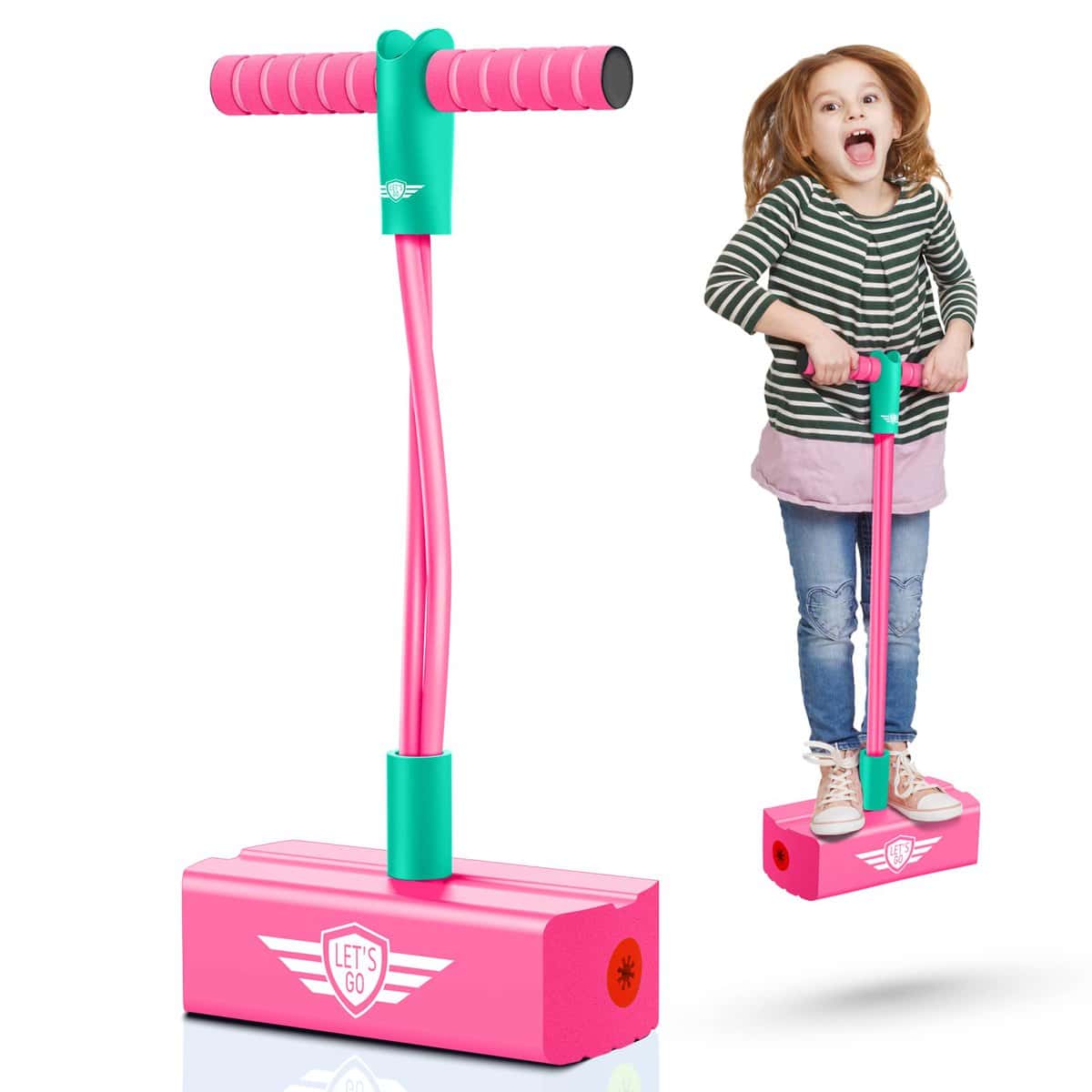 Toyzey Jouet Fille 3 4 5 6 7 8 9 10 11 12 Ans,Ballon Sauteur Jeu Enfant 3-8 Ans Pogo Stick, 8-12 Ans Cadeau Anniversaire ,Amusant Garcon Fille 3-12 Ans