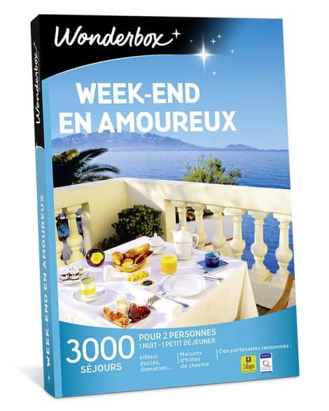 Coffret d’expérience romantique pour un week-end en amoureux : 3000 séjours luxueux pour couples, avec nuitée et petit-déjeuner inclus. Idée cadeau originale.