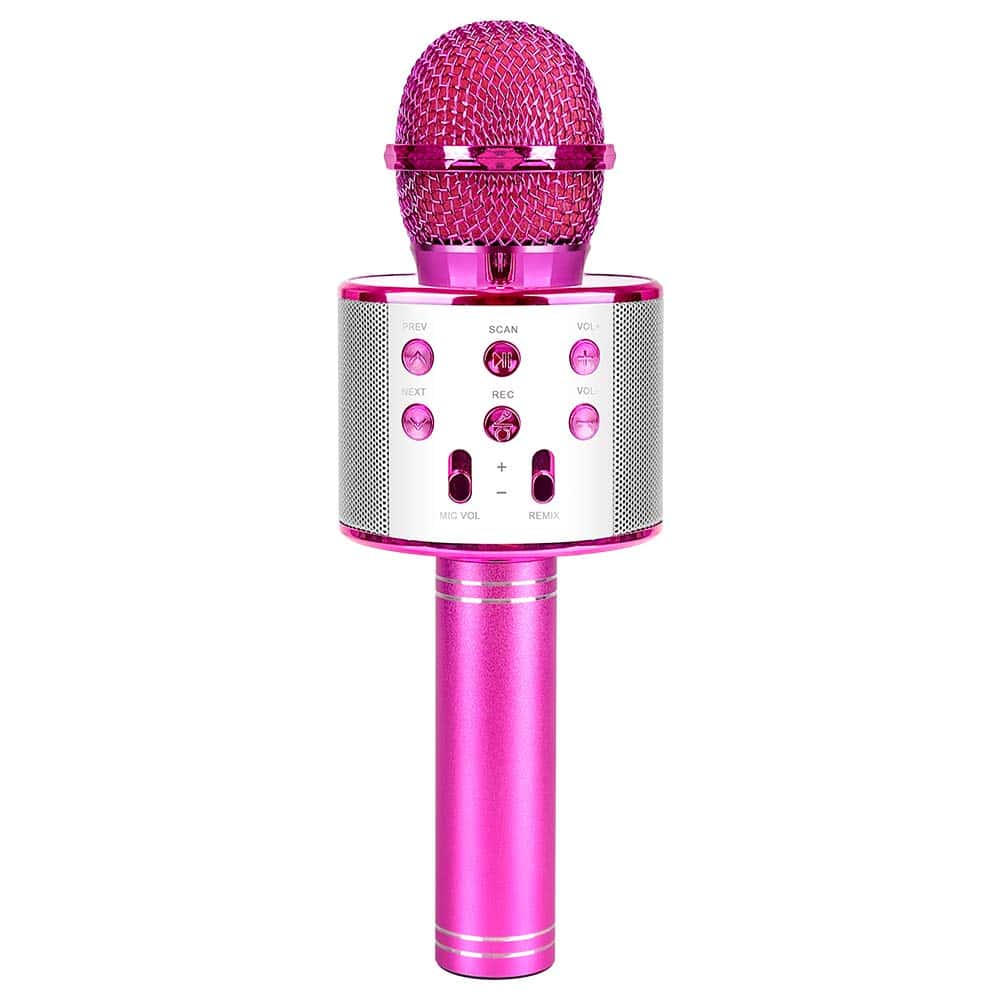 Microphone cadeau âge 5-12 filles enfants, cadeaux de microphone karaoké sans fil pour fille de 6-11 ans enfants chantant Microphone Machine jouet pour 6-11 ans fille ados cadeau d'anniversaire