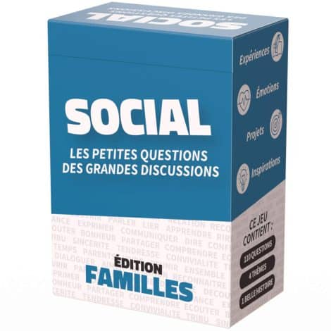 SAVANA Social Famille – Jeu de Cartes Favorisant les Liens Familiaux – Cadeau de Noël Original pour une Communication Positive.