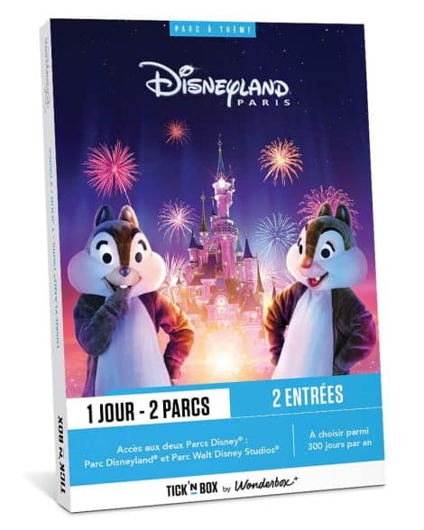 Tick&Box – Coffret Cadeau Parc Disneyland Paris – journée en couple – 2 parcs.