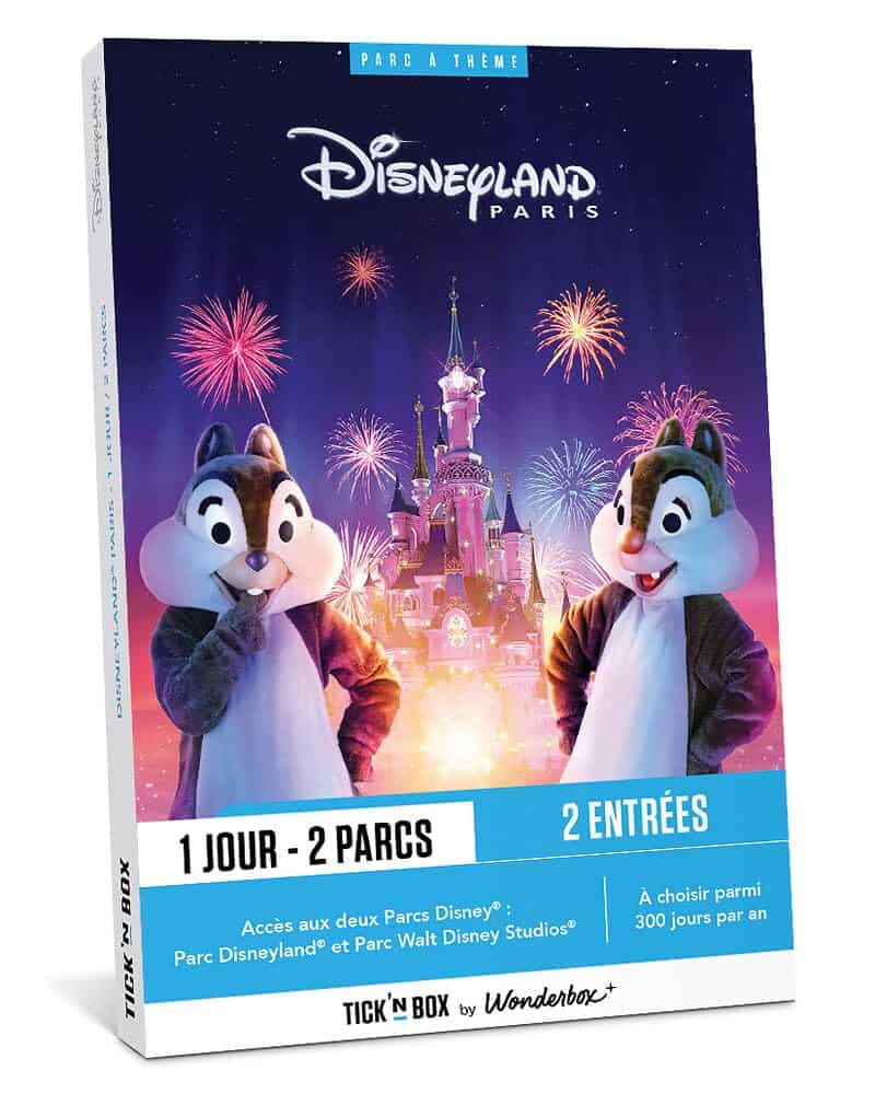 Tick&Box - Coffret Cadeau Entrées Parc Disneyland Paris - journée en duo - 2 parcs