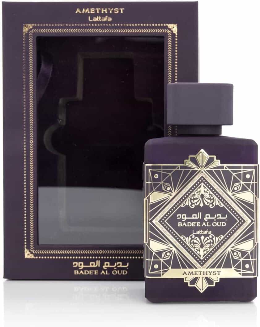 BUSINESS SQUARE BS Eau de Parfum BADEE AL OUD AMETHYST 100 ml Pour Homme et Femme Un Fragrance Oriental de Dubai en Note Arabian, Poire, Rose Turque, Jasmin, Vanille, Ambre, Oud