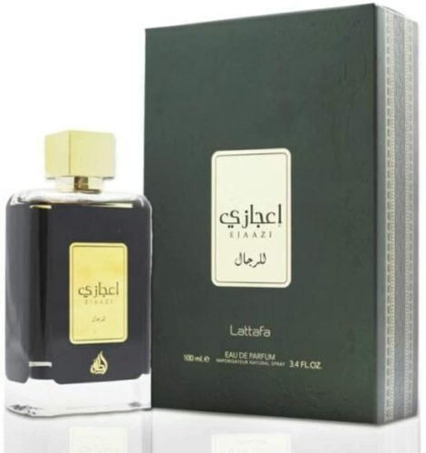 Parfum Ejaazi LATTAFA, un spray parfumé de 100 ml qui dure toute la journée.