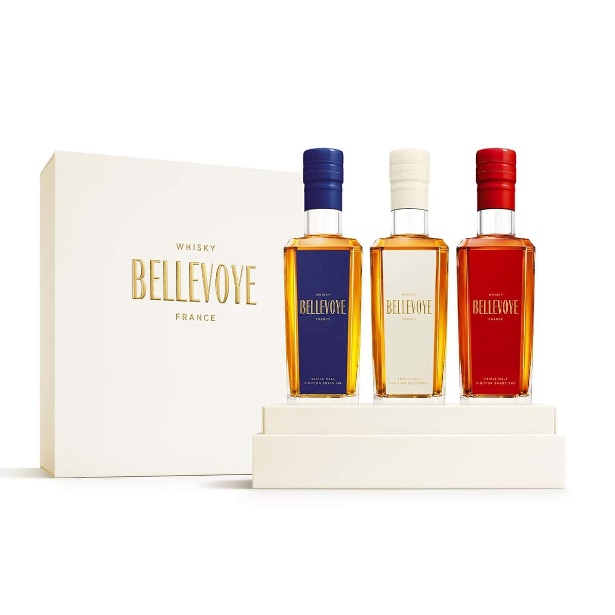 BELLEVOYE - Whisky Triple Malt - Coffret Degustation Whisky - Découverte - 3 x 20 cl de Whisky Français