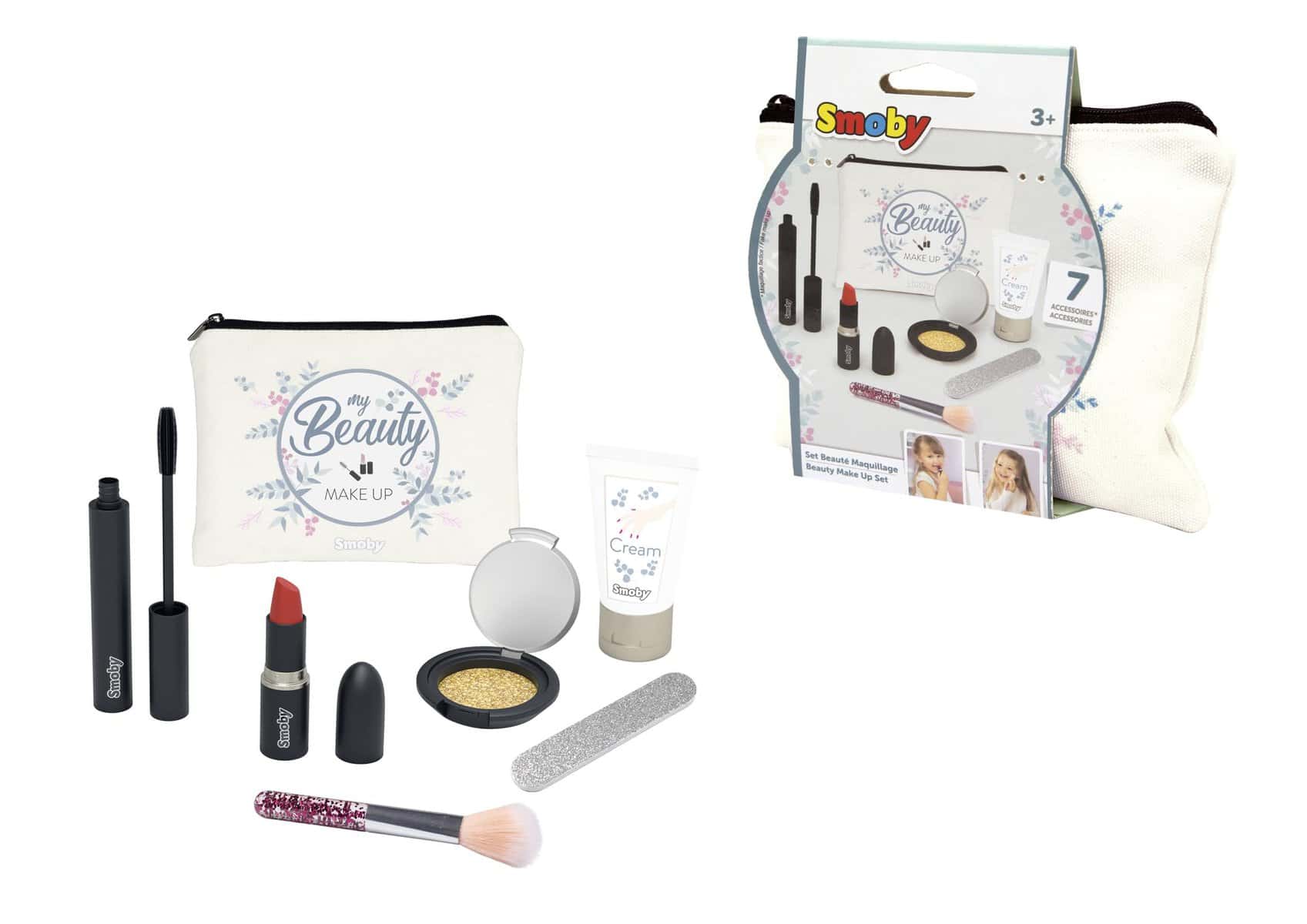 Smoby - My Beauty Make Up Set - Set Beauté - Trousse Maquillage - 6 Accessoires Factices Inclus - 320150WEB Beige