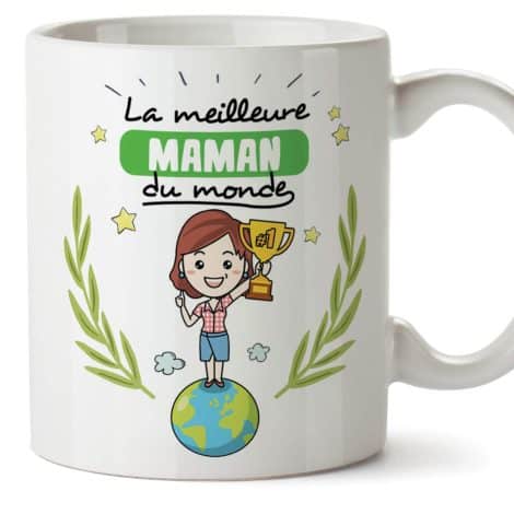 Cadeau Maman – Tasses à café et Petit-déjeuner Originales – Mug Céramique 350 ML – Meilleure Mère.