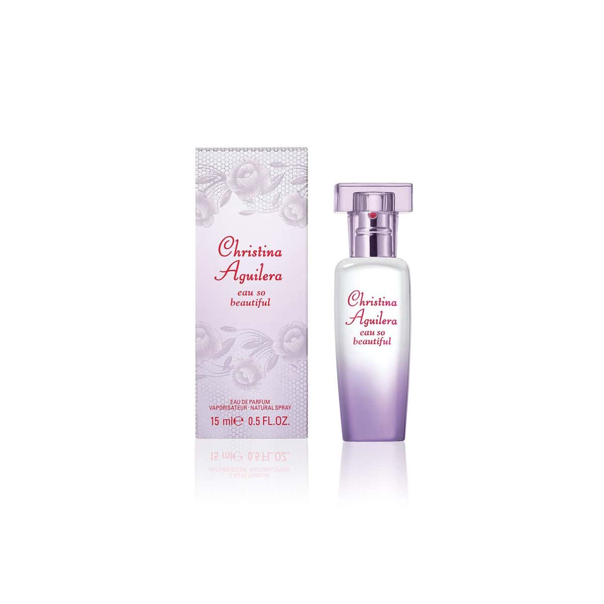 Christina Aguilera Eau So Beautiful, Eau de Parfum pour Femme (15 ml) Vaporisateur, Senteur Florale et Boisée, Parfum de Luxe