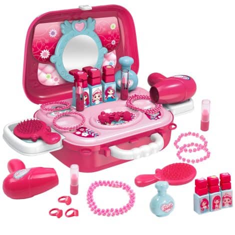 Ensemble de maquillage AnJeey avec mallette, parfait pour les filles de 3 à 6 ans.