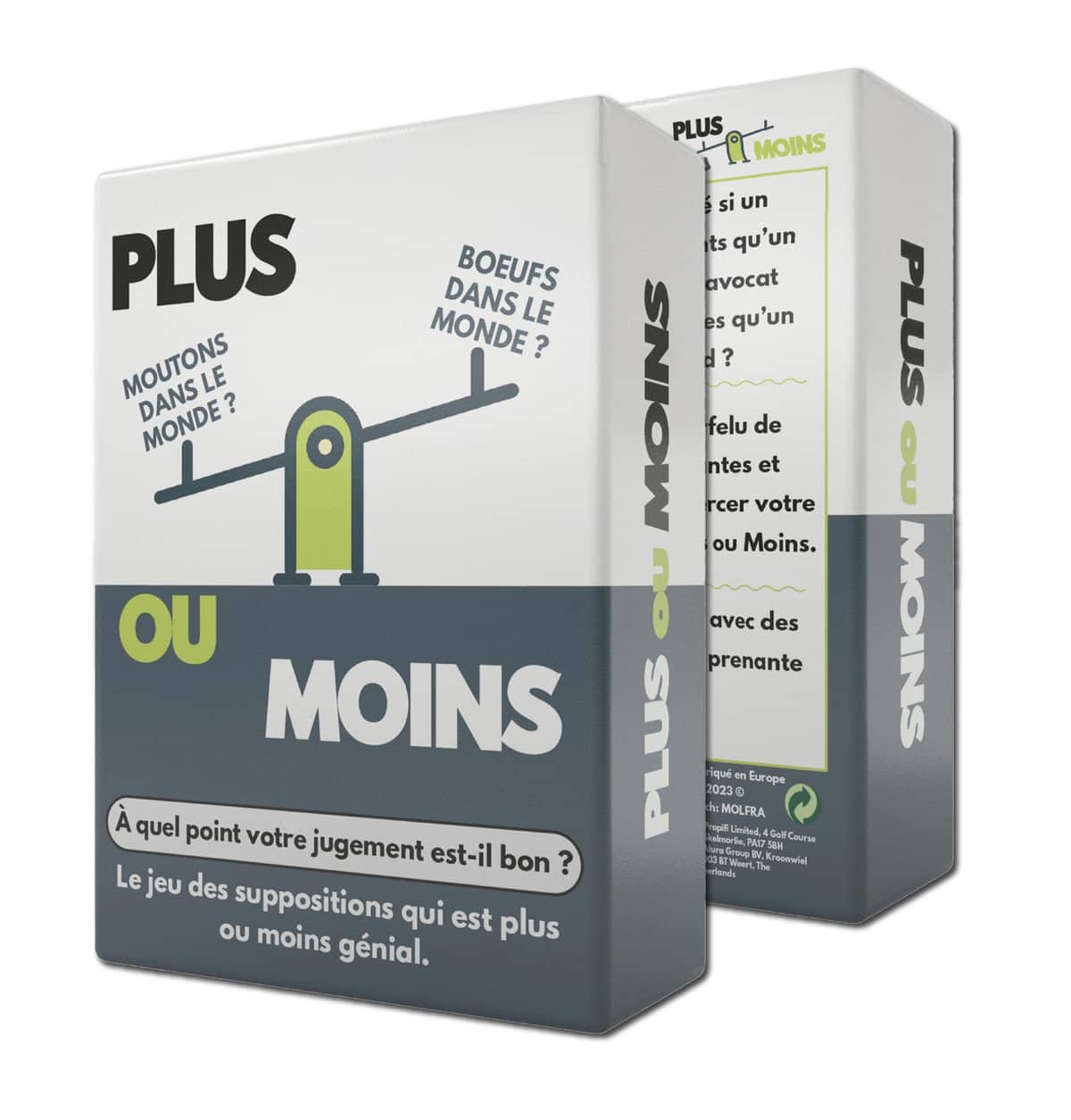 More or Less: Plus ou Moins | Version Française | Jeux de Cartes Amusants pour Les Adultes & Les Enfants |