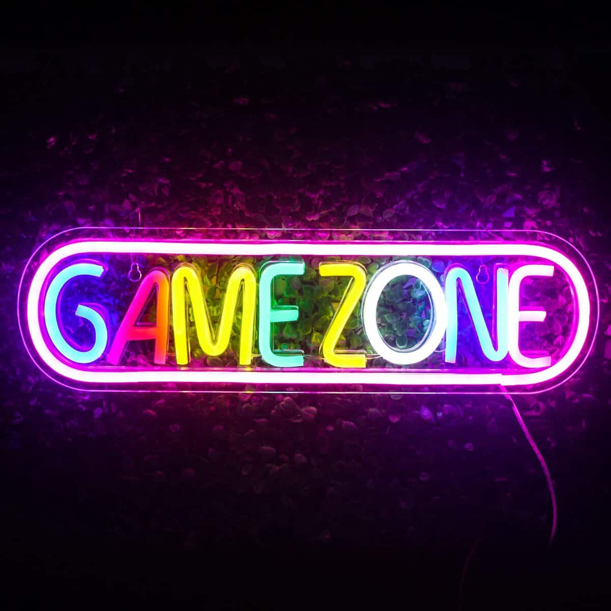 Zone de jeu signe néon gamer LED néon zone de jeu signe néon pour la décoration de la salle de jeux, aire de jeux, trou de l'homme, bar, adolescent, ami, cadeau pour garçon (coloré)