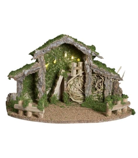 Décoration lumineuse 5 LED pour crèche de Noël féérique de 22,5 cm. (15 words)