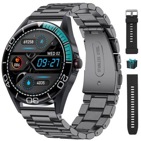 Montre intelligente LIGE pour homme, avec appel Bluetooth, suivi de la fréquence cardiaque et du sommeil, étanche.