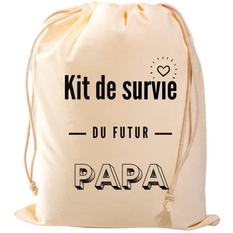 Pack essentiel pour futur père – boîte cadeau grossesse – bio, pochon inclus.