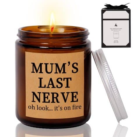 Bougie Parfumée “Mum’s Last Nerve” : Cadeau Amusant et Parfait pour Maman lors de son Anniversaire ou Noël