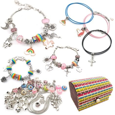 Ensemble de fabrication de bijoux pour filles DMAXUN de 70 pièces, idéal pour les filles de 8 à 12 ans. Parfait cadeau de Noël pour adolescentes fille.