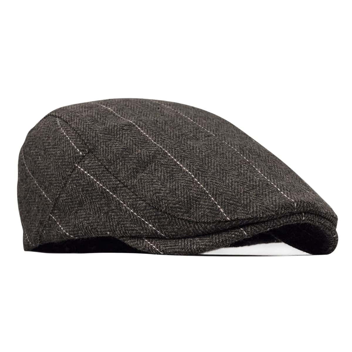 besbomig Hommes Béret Casquette Plate Golf Driving Newsboy Hat Flat Cap - Wool Felt Unisexe Cap Vintage Rétro Automne 56-59CM en Tweed Taille Unique