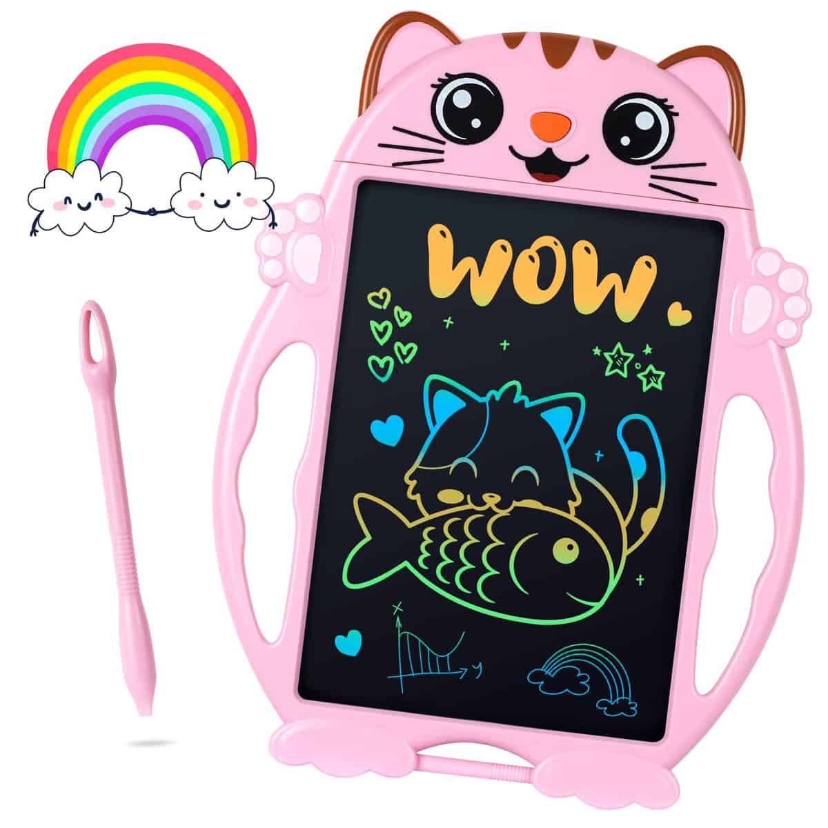 Jouet Enfant Tablette Dessin Enfant - Cadeau Fille Jeux Educatif 2 3 4 5 6 7 8 Ans Tablette d'écriture LCD,Cadeau Anniversaire Fille Jouet 8.5 Inch Tablette Educative Graphique Ardoise Magique Tableau