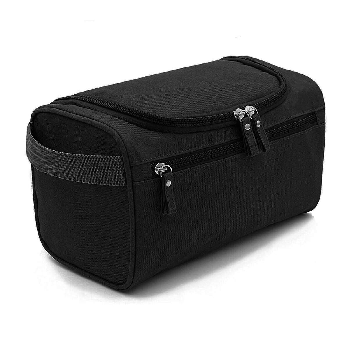 Trousse de Toilette Homme,AOBETAK Grande Sac de Makeup Toilette Imperméable Suspendue,Trousse de Maquillage pour Voyage pour Garcon Femme Hommes,Noir