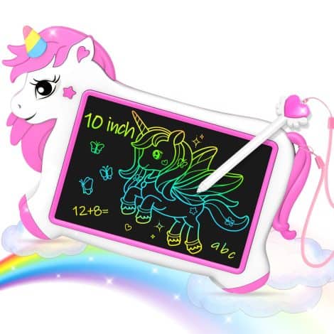 Cadeau pour petite fille de 2 à 6 ans : une tablette de dessin licorne, jeux et jouets.