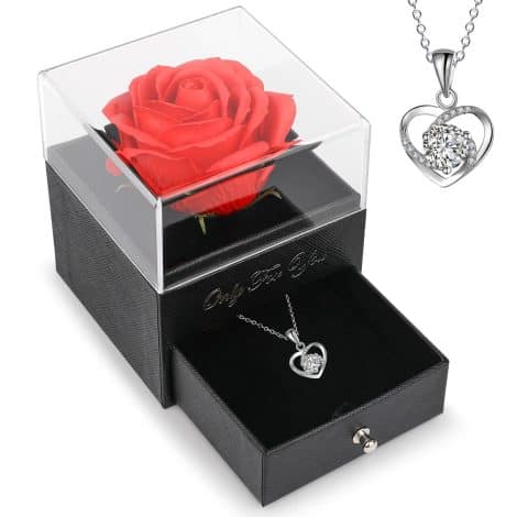 Coffret Rose Eternelle pour Noël : le cadeau idéal pour femme, maman, copine, sœur ou pour la Saint-Valentin.