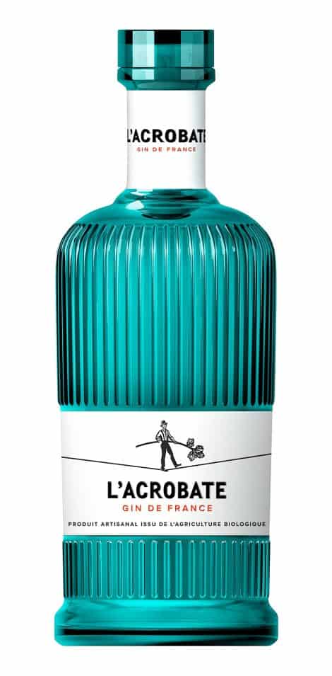 Gin biologique français L’Acrobate, médaillé d’or au Concours Mondial de Bruxelles 2021, 44% vol, origine France (70 cl).