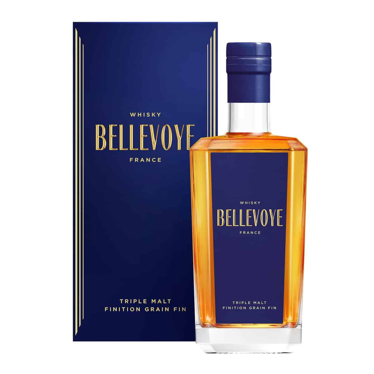 BELLEVOYE Bleu - Whisky Triple Malt - Médaille d’or Concours Mondial Whisky Masters 2022 - 40 % Alcool - 100 % France - 70 cl