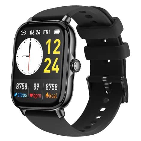 Montre intelligente Horsdo pour homme avec écran 1.85″, sport, fitness, suivi d’activité, 21 modes, étanche, notifications.