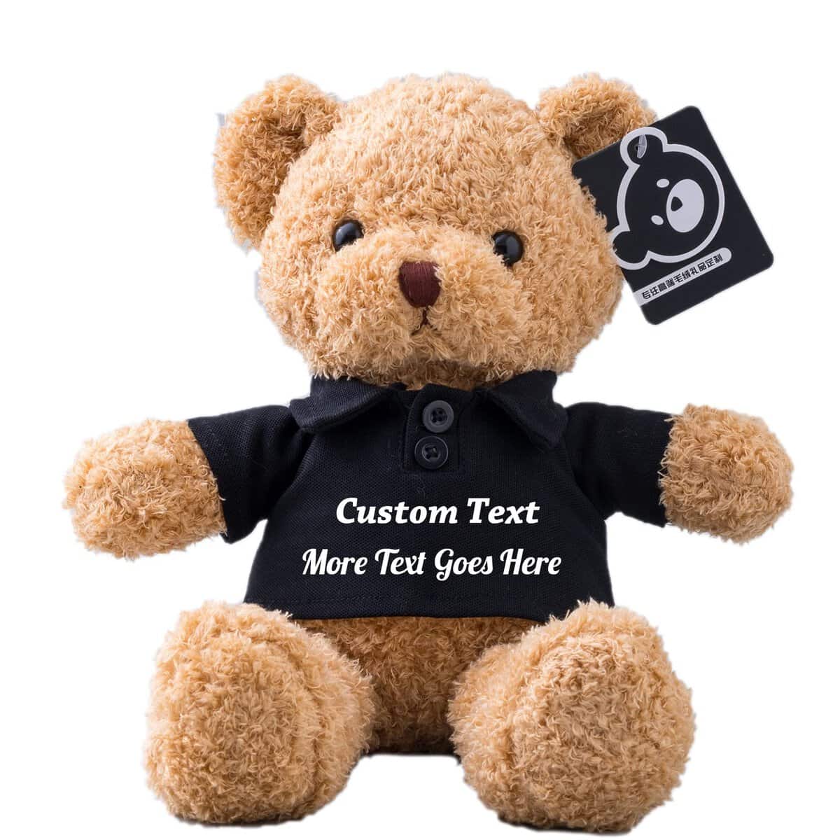 MeterBear Nounours Personnalisé, Nounours avec Texte, Cadeau Personnalisé pour Saint Valentin Homme Nounours Saint Valentin Cadeau Anniversaire Femme Cadeaux de Noël (30cm-Texte)