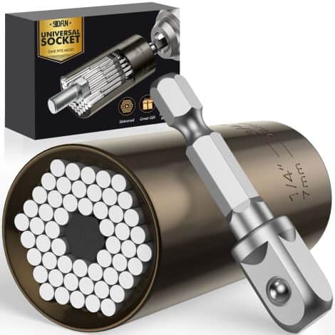 Cadeau de Noël original pour homme – Clé à douille universelle 7-19 mm, gadget insolite multifonction pour bricoleur.