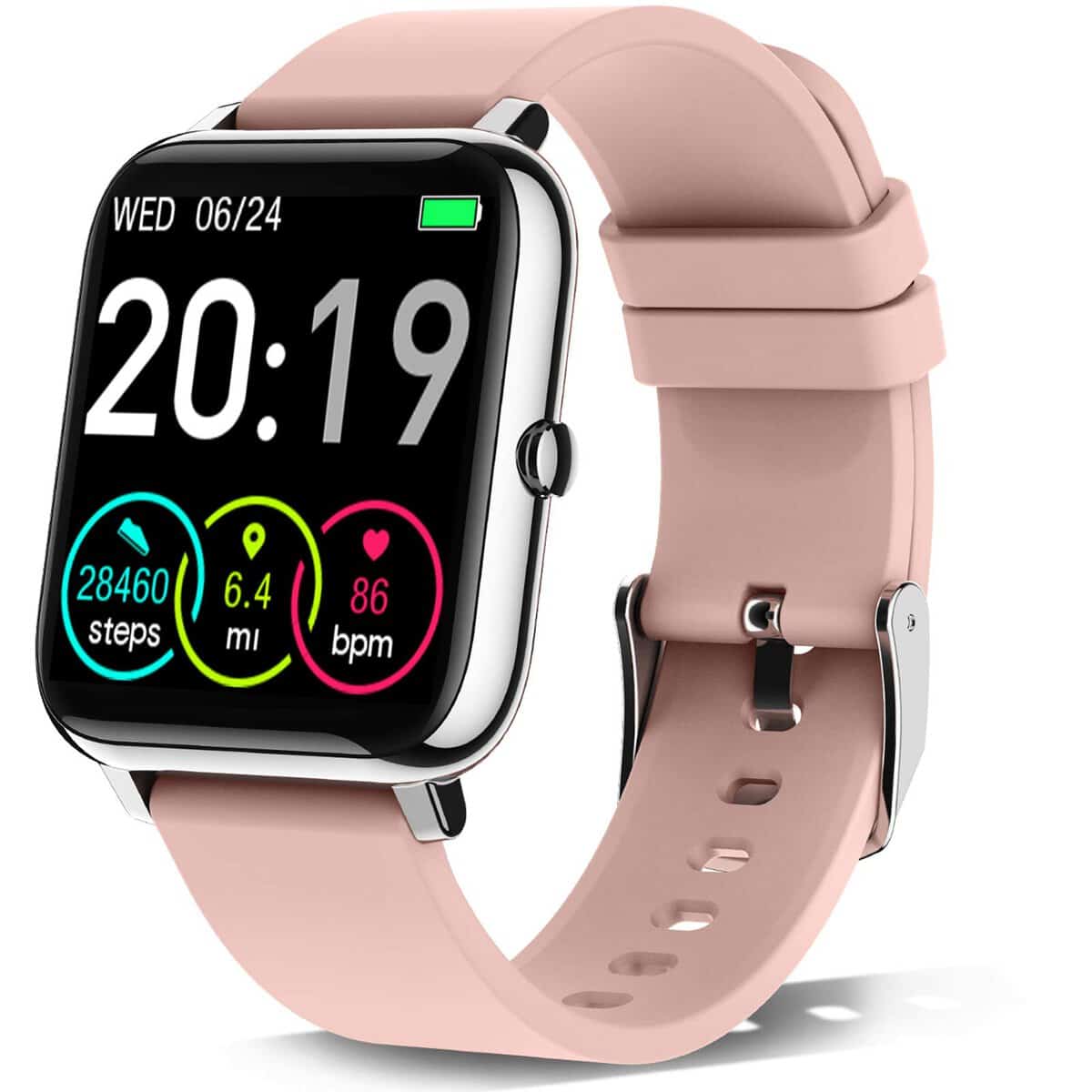 Rinsmola Montre Connectée Femmes Homme, Smartwatch Montre Sport Podometre Cardiofrequencemètre Bracelet Connecté Etanche Trackers d'Activité Calories Sommeil Chronometre pour iOS Android