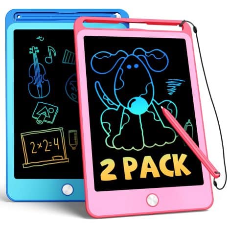 2 tablettes d’écriture LCD pour enfants, pour dessiner et s’amuser, jouets éducatifs, cadeau d’anniversaire pour enfants de 2 à 8 ans.