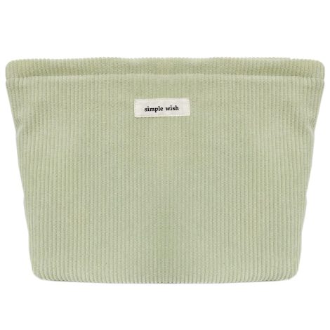 Trousse de Toilette de Voyage en Velours Côtelé, sac de maquillage multifonctionnel pour femmes et filles, couleur : vert.