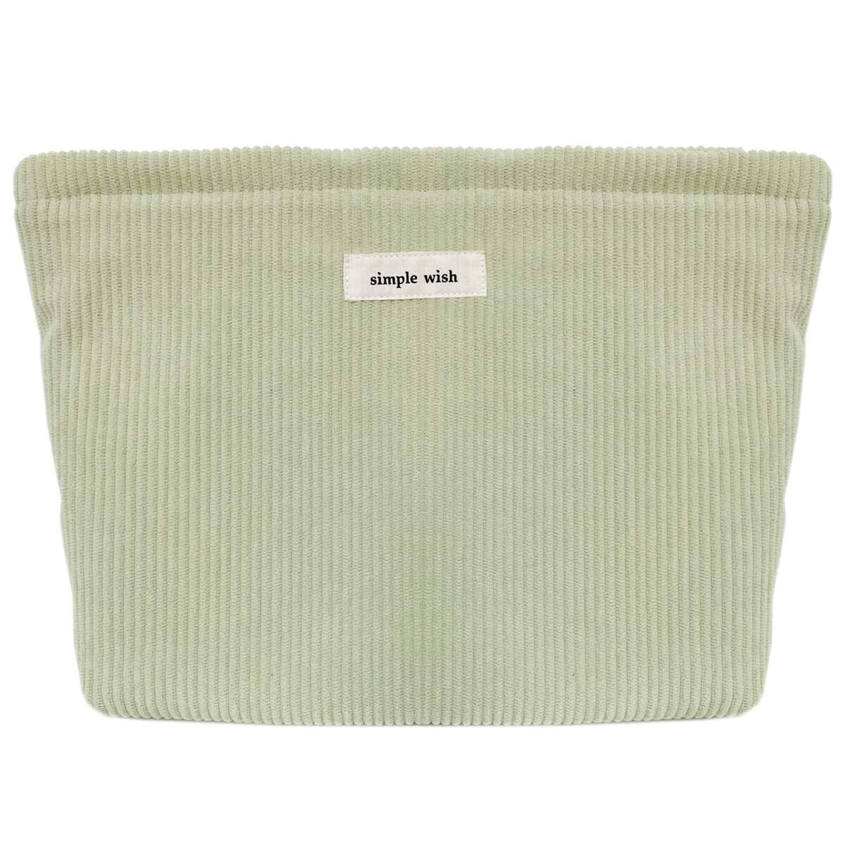 Torytoe Trousse de Toilette Voyage Trousse de Toilette en Velours Côtelé Trousses de Maquillage en Toile Sac de Maquillage Crayons Sacs Cadeau Multifonctionnelle pour Femmes Fille, Vert