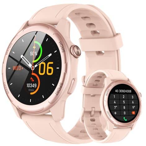 Montre connectée pour femme Gerpeng – Smartwatch HD 1,32″ avec appel Bluetooth, étanche IP68, 111 modes sportifs, notifications, suivi du rythme cardiaque et sommeil, compatibilité IOS et Android.