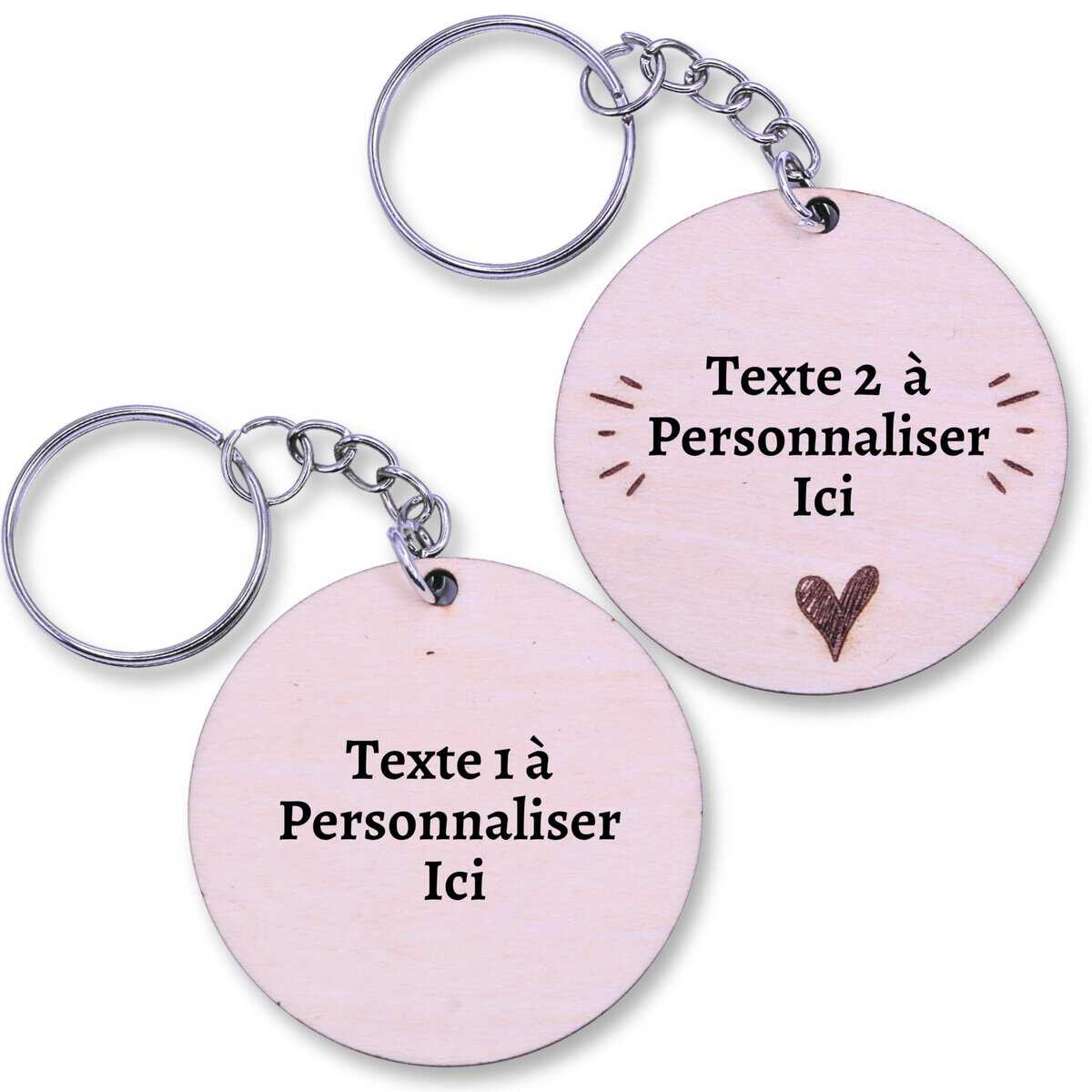 2 Porte Clés Personnalisé Porte Clé Merci Cadeau Amie Cadeau Future Maman Cadeau Futur Papa Cadeau Maman Anniversaire Cadeau Mamie Cadeau pour Maman Porte clé Original Cadeau Maitresse (Lot 2)