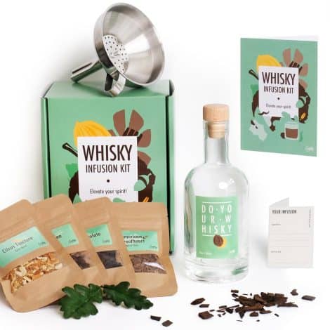 Kit pour infusion de whisky Craftly : agrumes, épices et plantes pour cocktails maison. Cadeau unique pour hommes et femmes, idéal pour Noël.