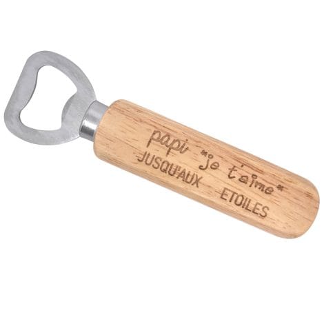 ERNESTINE – Ouvre-bouteille Papi je t’aime – cadeau pour la fête des pères et des grands-pères – porte-clés personnalisable pour la famille – accessoire homme pour anniversaire Noël naissance.