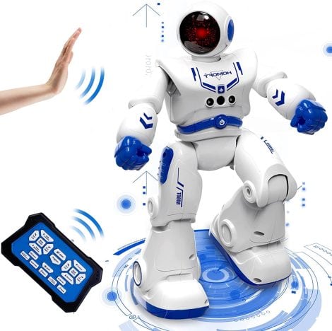 Robot jouet pour garçon de 8 ans, programmable avec télécommande, gestes intelligents, chante, danse et rechargeable. Idéal comme cadeau d’anniversaire ou de Noël pour garçon de 9 à 12 ans.