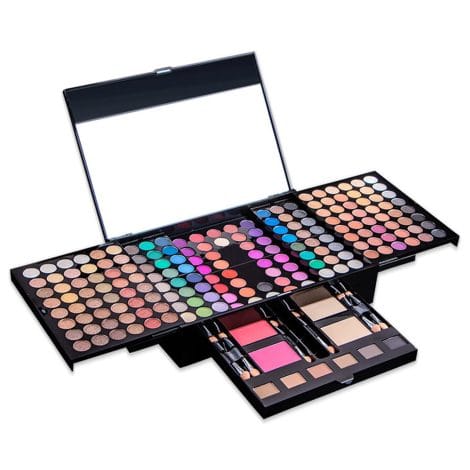 Coffret de Maquillage Complet JasCherry comprenant Palette Yeux, Fard à Joues et Poudre compacte. #D