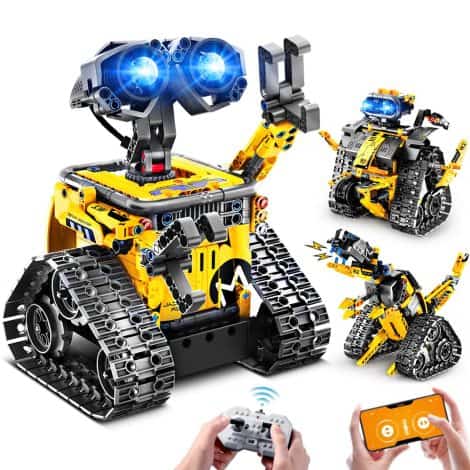 Robots Technic Télécommandés HOGOKIDS – 520 Pcs Construction avec App & Télécommande, Jouets Mur Robot/Mech Dinosaure, Cadeaux 6-12+ Ans.