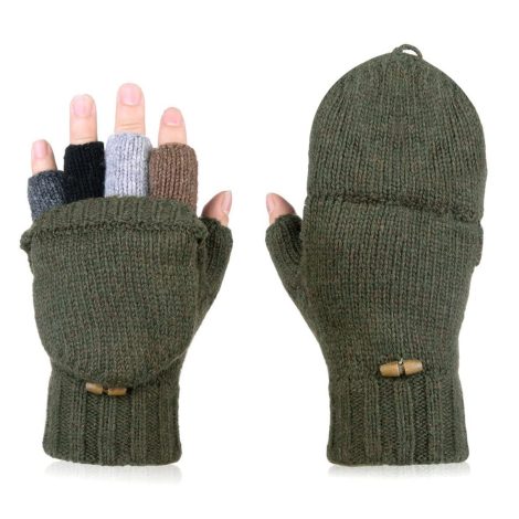 Gants Tricotés sans Doigts Extensibles pour l’Hiver – Cadeau Idéal pour Noël/Anniversaire/Saint Valentin.