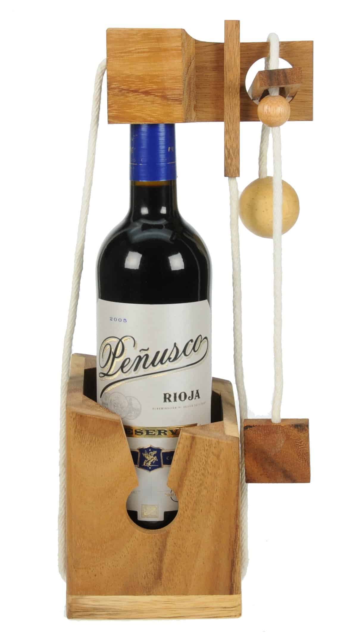 Namesakes® Casse tête Bouteille – Puzzle en Bois Adulte - Jeux de réflexion - Emballage Cadeau Original pour Bouteille de vin - Idee Cadeau Homme et Femme - Logique combinatoire